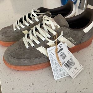 Adidas Spezia Taupe Suede Sneakers